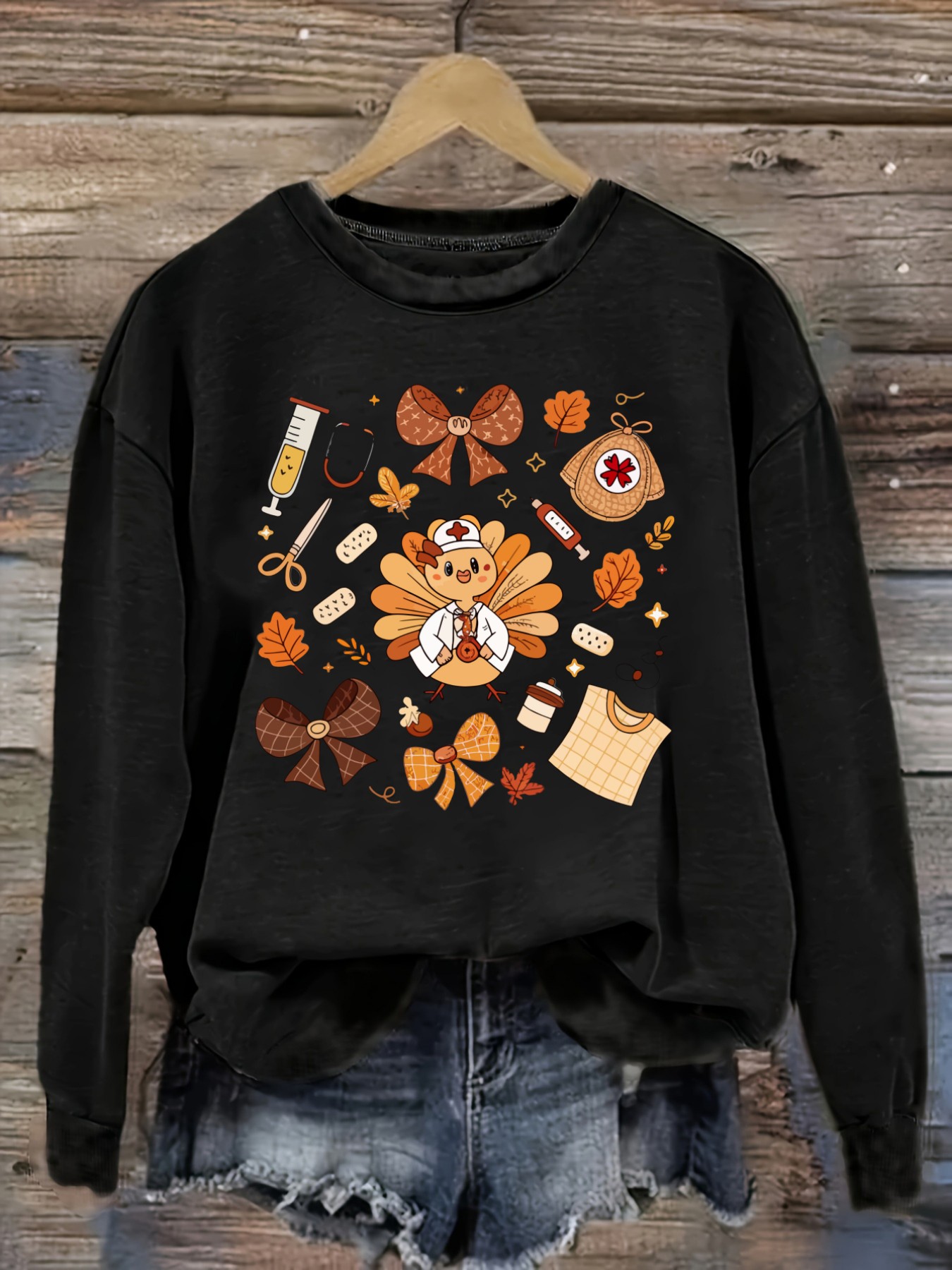 Costumes - Women's Casual Long Sleeve Crew Neck