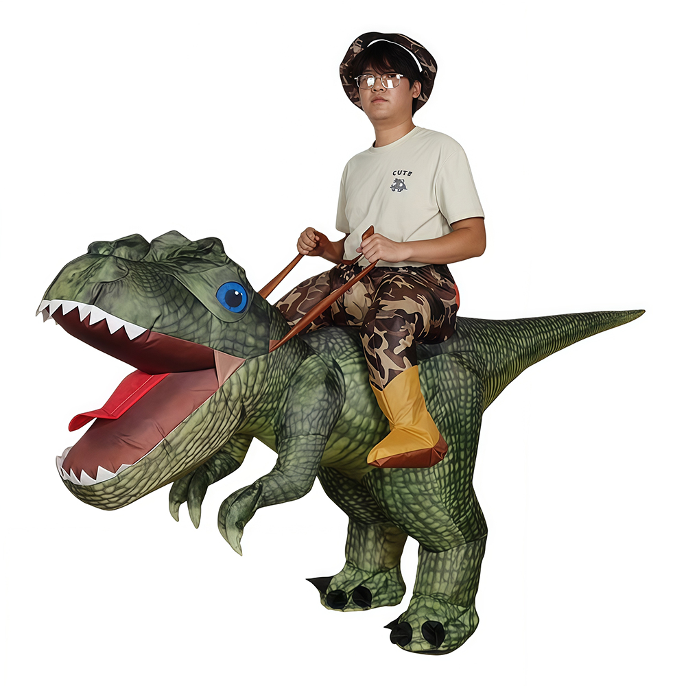 Inflatable Dinosaur Costume Adult - Adult Inflatable Spotted Dinosaur Mount Cosplay