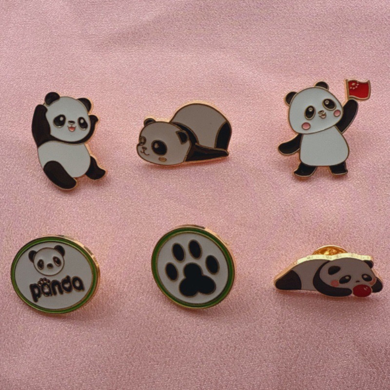 6pcs Cartoon China Panda Badge - Party Supplies 评论和价格