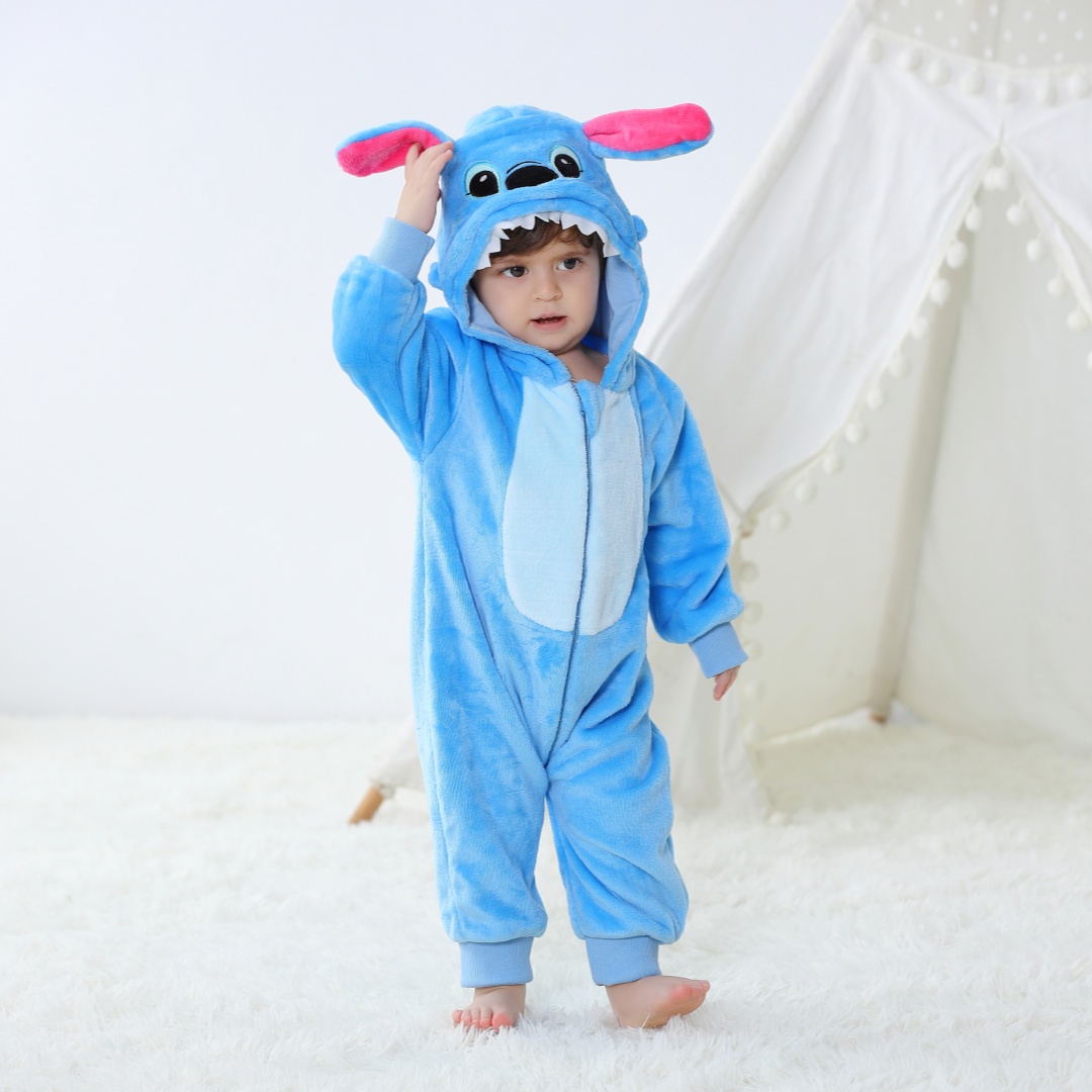 Baby Kigurumi Stitch Cartoon R - Spiderman Jumpsuit Kids 评论和价格