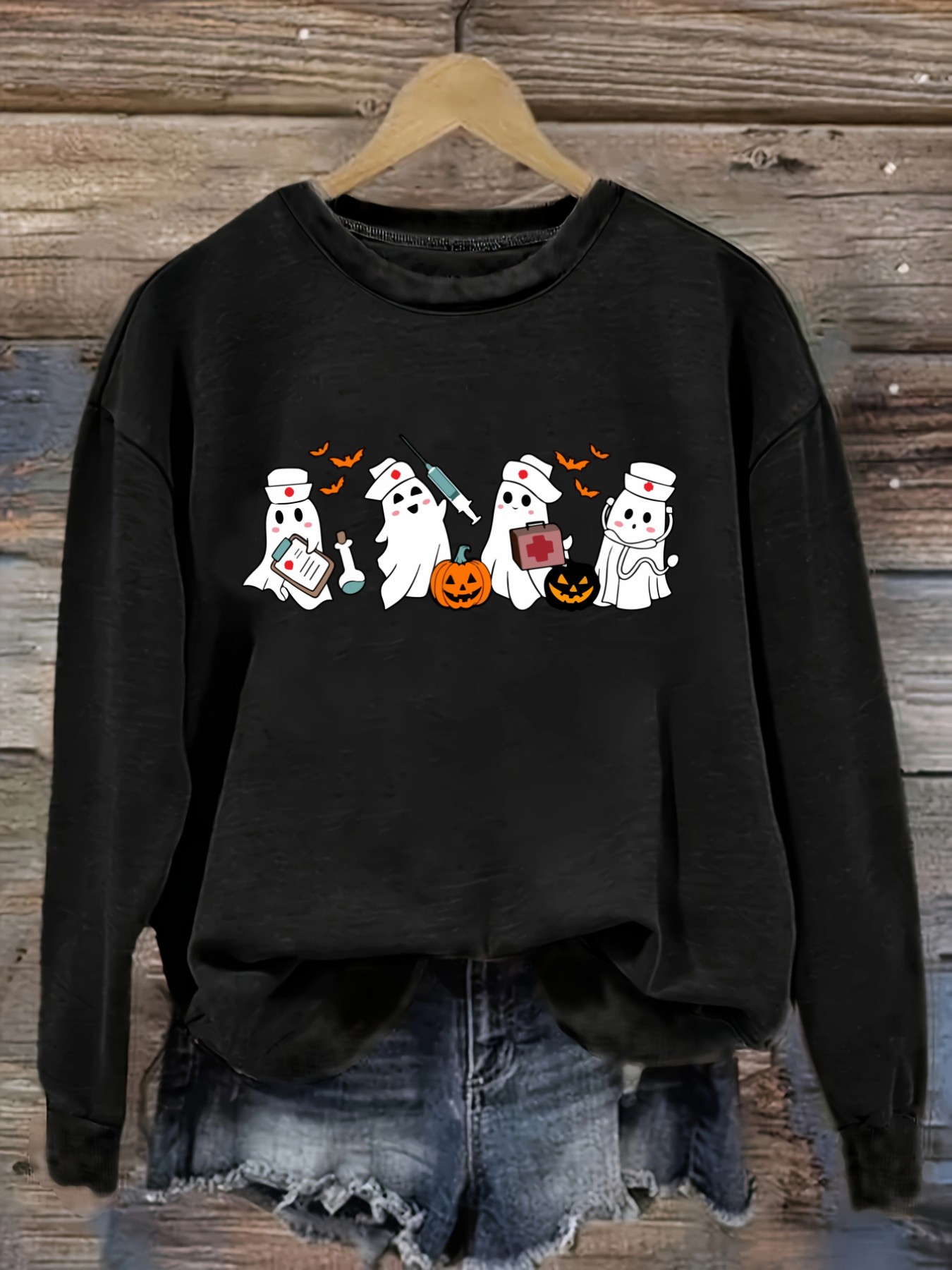 Women's Casual Long Sleeve Cre - Costumes 评论和价格
