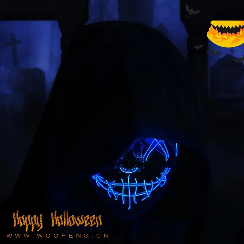 Hot Sale Halloween Glowing Sca - Led Purge Mask Halloween 评论和价格
