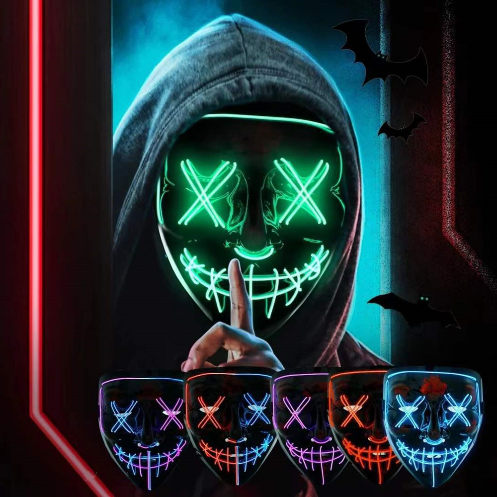 Halloween Masks For Men Women  - Led Purge Mask Halloween 评论和价格