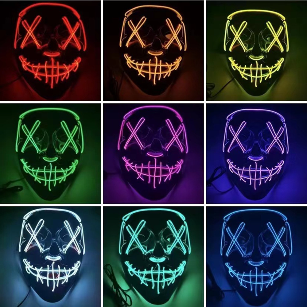 Halloween Masks For Men Women  - Led Purge Mask Halloween 评论和价格