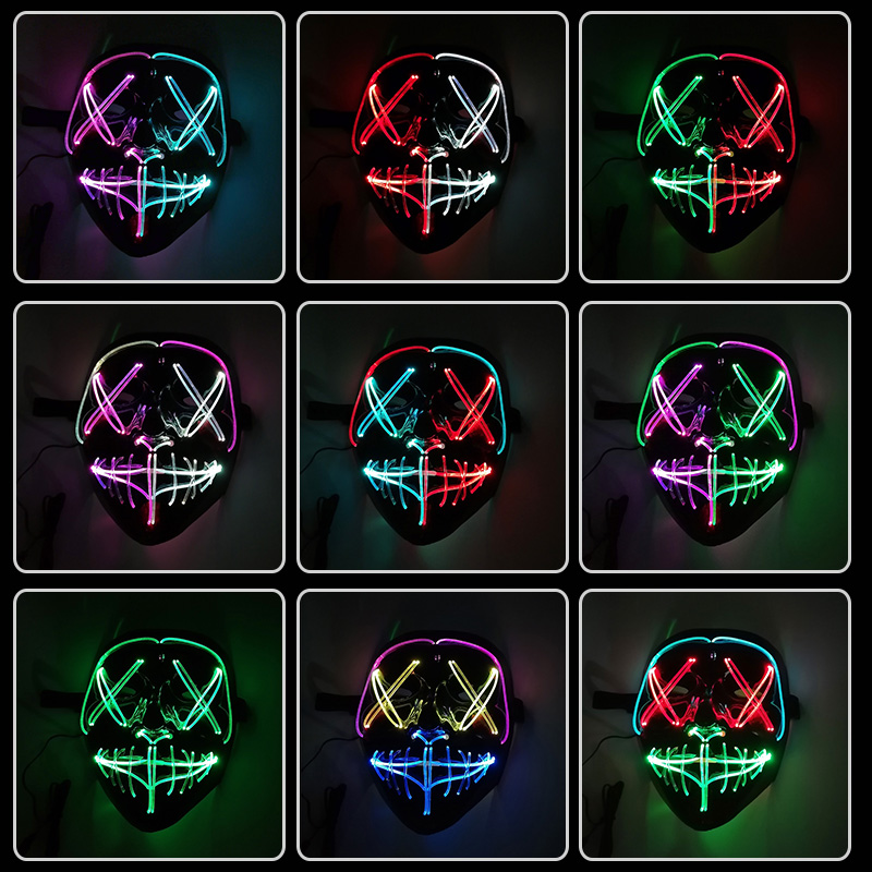 Gesture Control LED Mask Lumin - Led Purge Mask Halloween 评论和价格