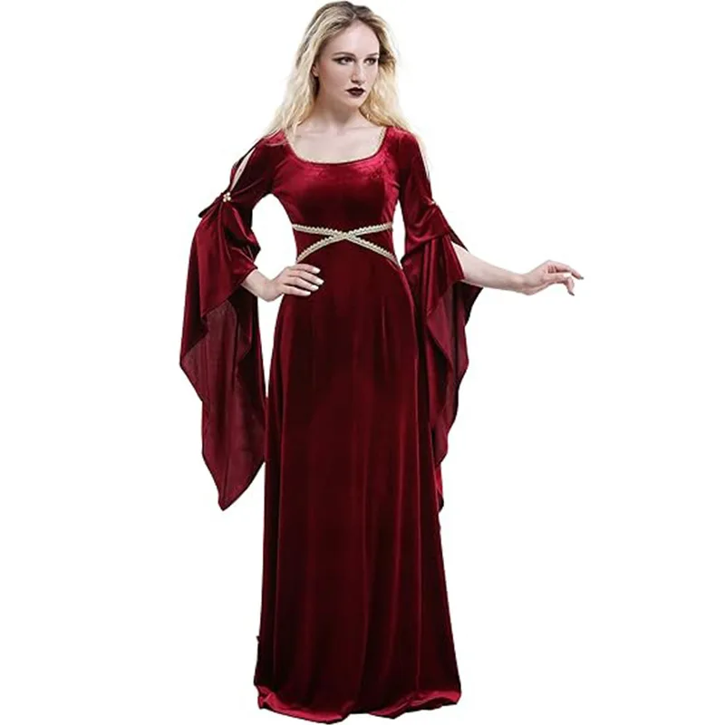 Women Medieval Dress Red Queen - Medieval Renaissance Dress Women 评论和价格