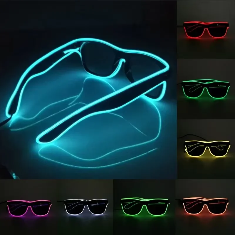 Neon LED Glowing Sunglasses Co - Glow In The Dark Party Glasses 评论和价格