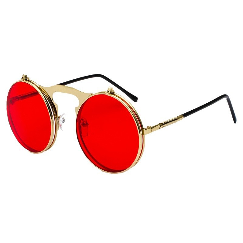 Retro Steampunk Red Round Sung - Glow In The Dark Party Glasses 评论和价格