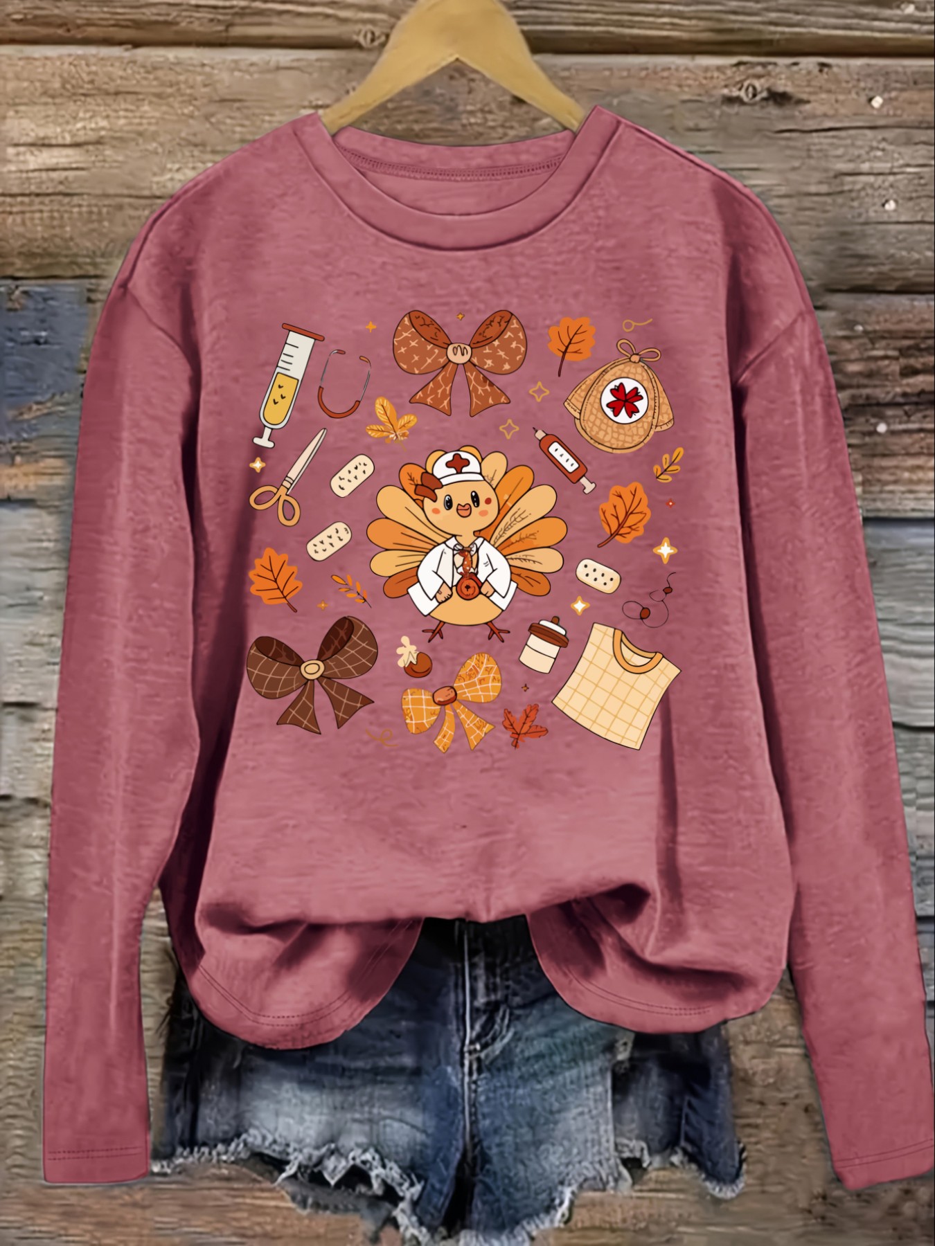 Women's Casual Long Sleeve Cre - Costumes 评论和价格