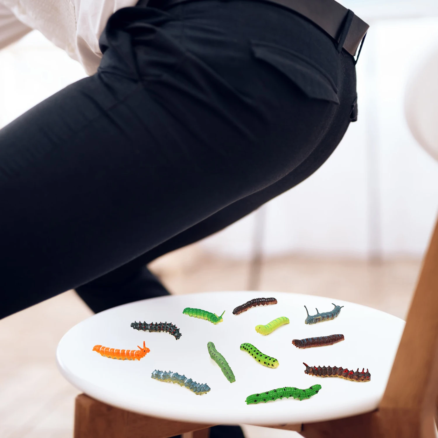 12pcs Insect Models Caterpilla - Prank Toys 评论和价格