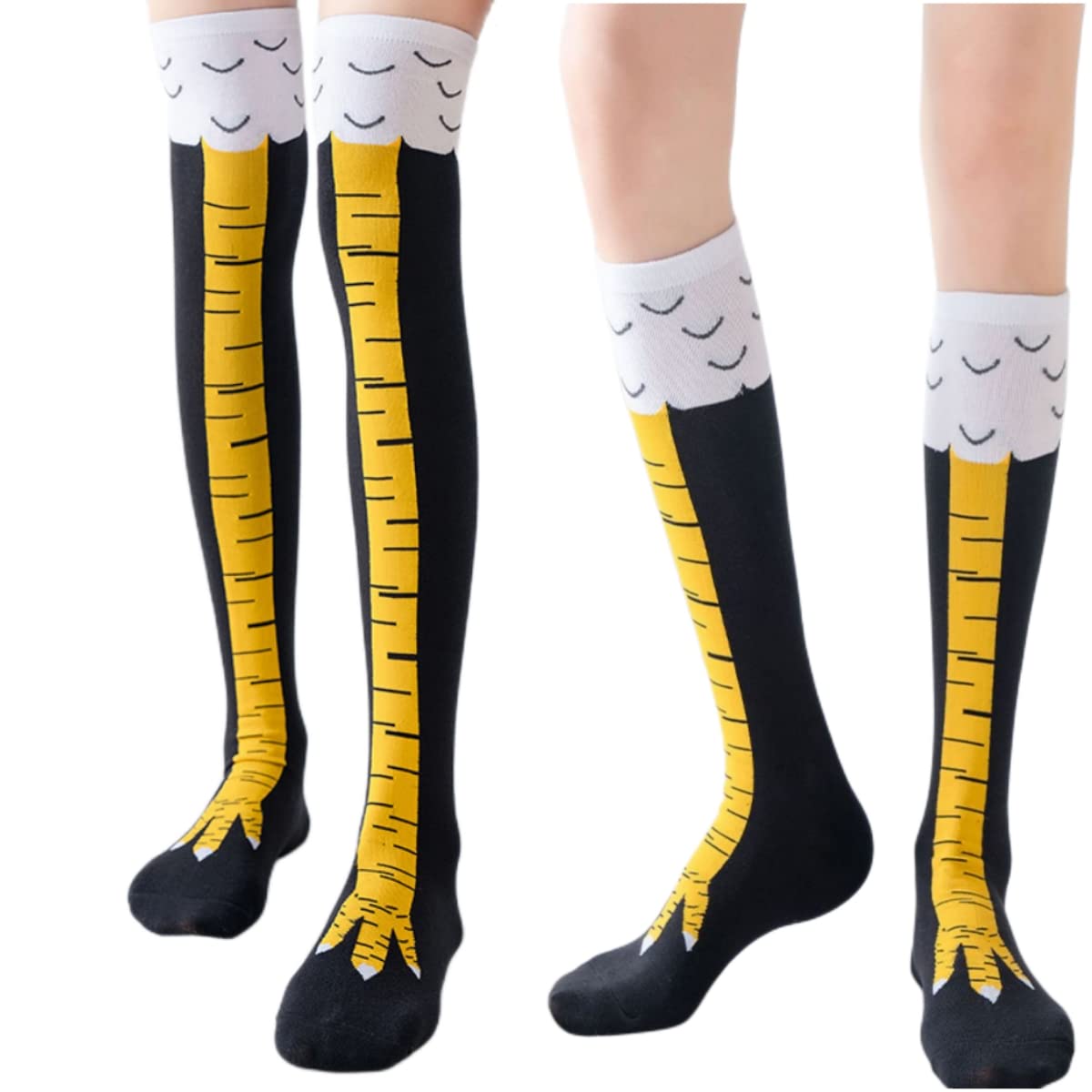 1/2pairs Chicken Feet Print Th - Funny Chicken Leg Socks 评论和价格
