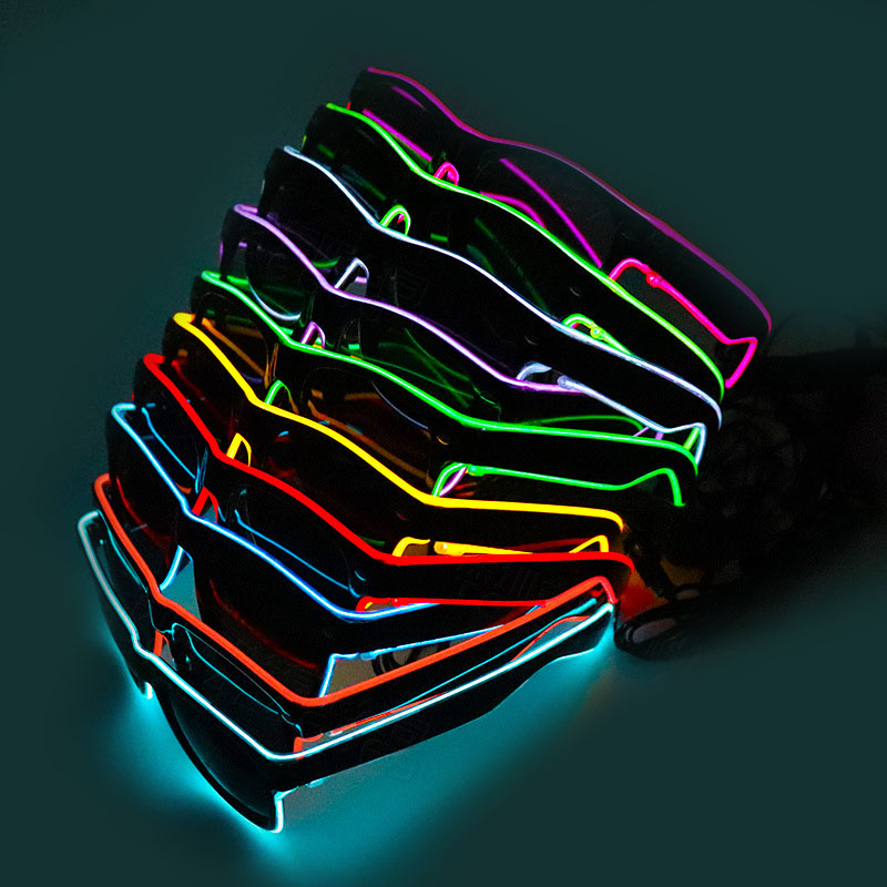 NEW Led Glasses Lights Rave Pa - Glow In The Dark Party Glasses 评论和价格