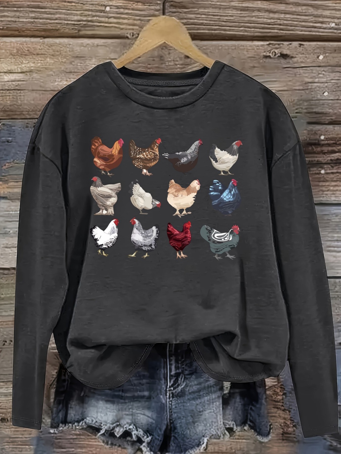 Women's Casual Long Sleeve Cre - Costumes 评论和价格