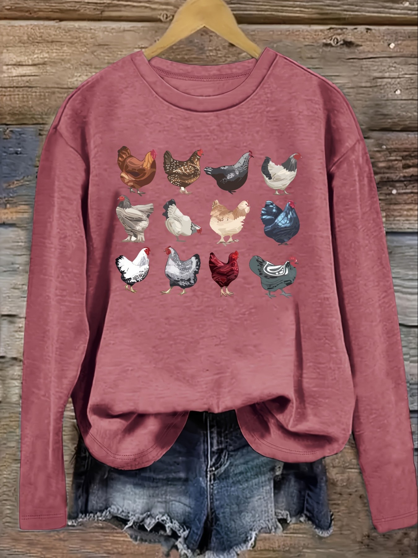 Women's Casual Long Sleeve Cre - Costumes 评论和价格