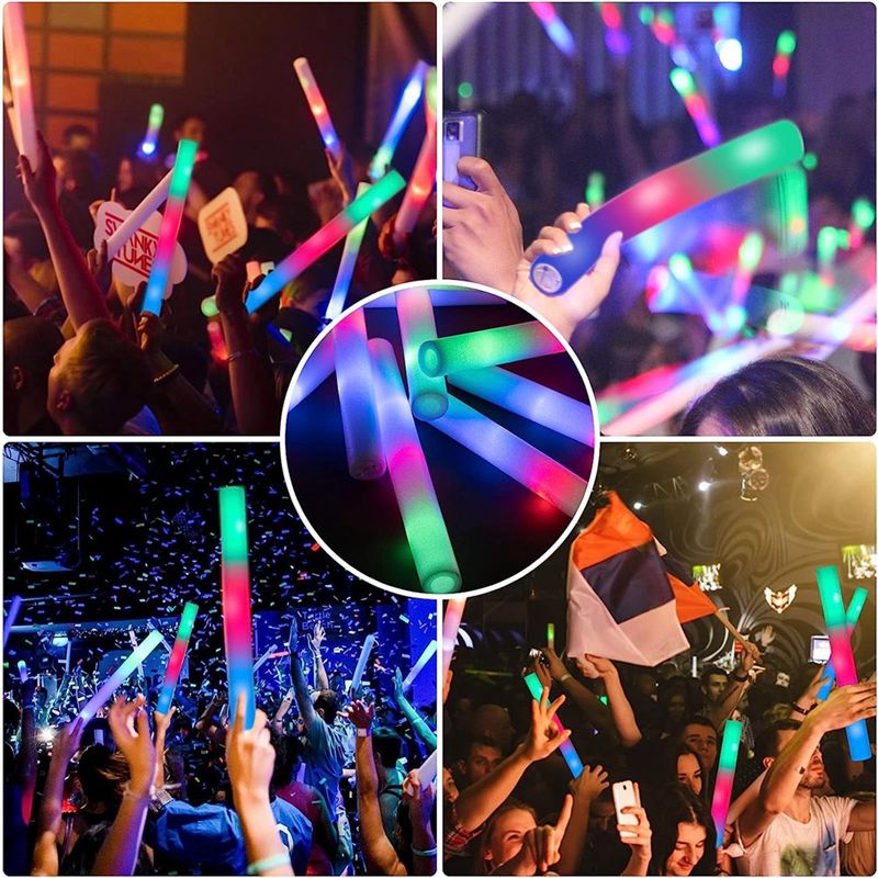 【Big Deal】Glow Sticks Bulk, LE - Flashing Led Foam Sticks Party 评论和价格