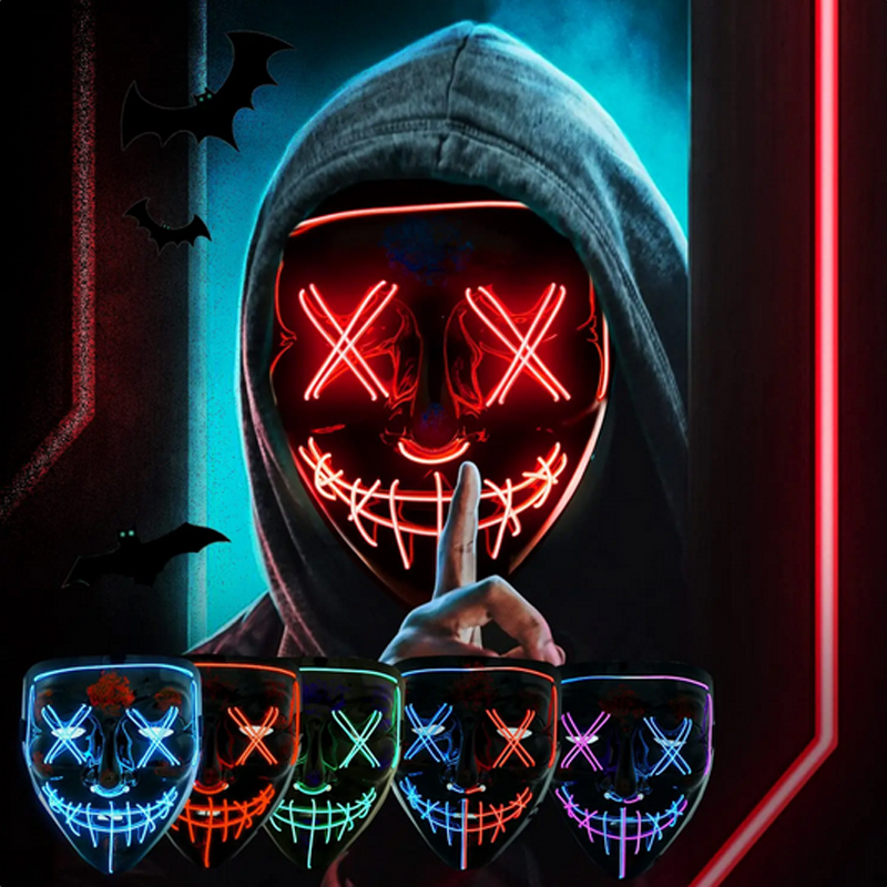 Halloween Scary Vendetta Mask  - Led Purge Mask Halloween 评论和价格