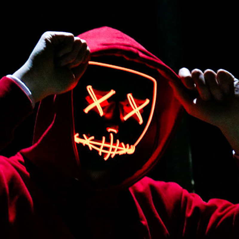 Halloween Scary Vendetta Mask  - Led Purge Mask Halloween 评论和价格