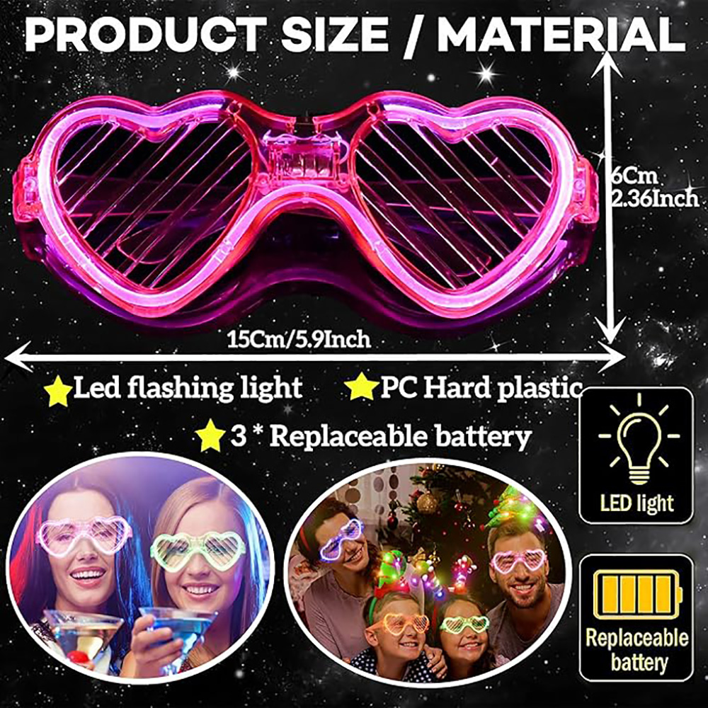 5/10/20/30/50 Bulk Light Up Gl - Glow In The Dark Party Glasses 评论和价格