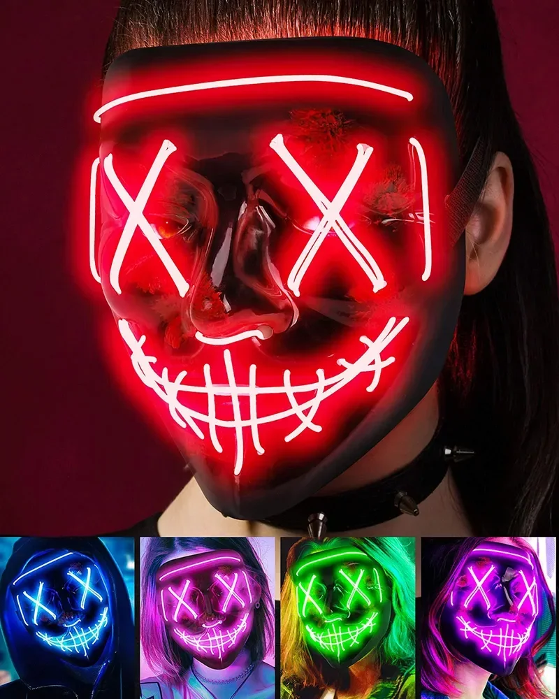 Wireless Bar Music Festival Ne - Led Purge Mask Halloween 评论和价格