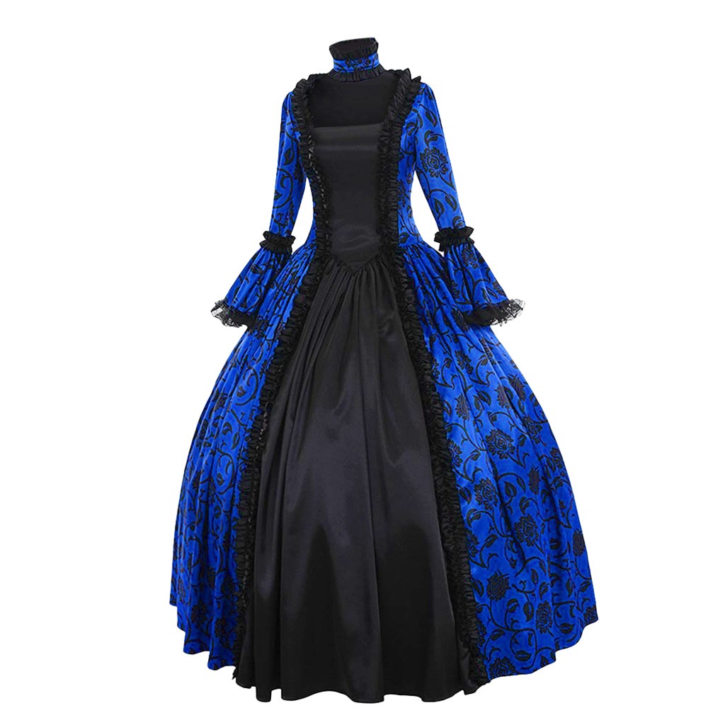 Women Vintage Exquisite Dress  - Medieval Renaissance Dress Women 评论和价格