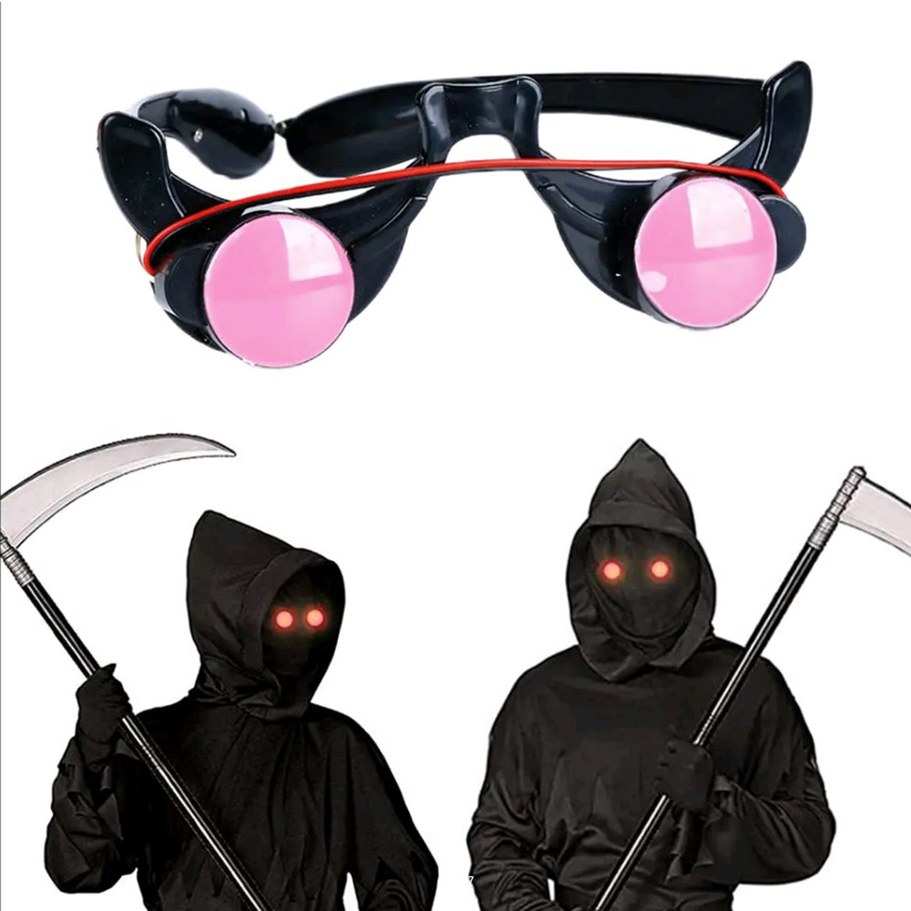 Halloween Horror Red Eye Glass - Glow In The Dark Party Glasses 评论和价格