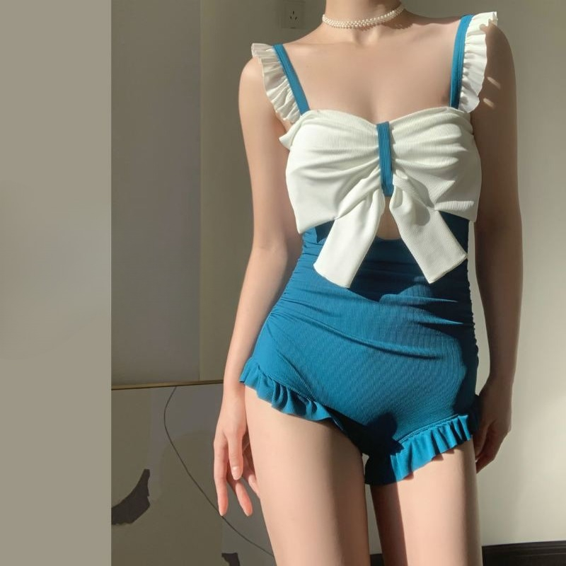 Cute Bowknot Detail Swimwear L - Costumes 评论和价格
