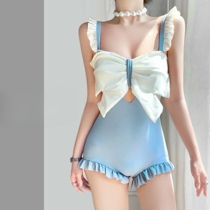 Cute Bowknot Detail Swimwear L - Costumes 评论和价格