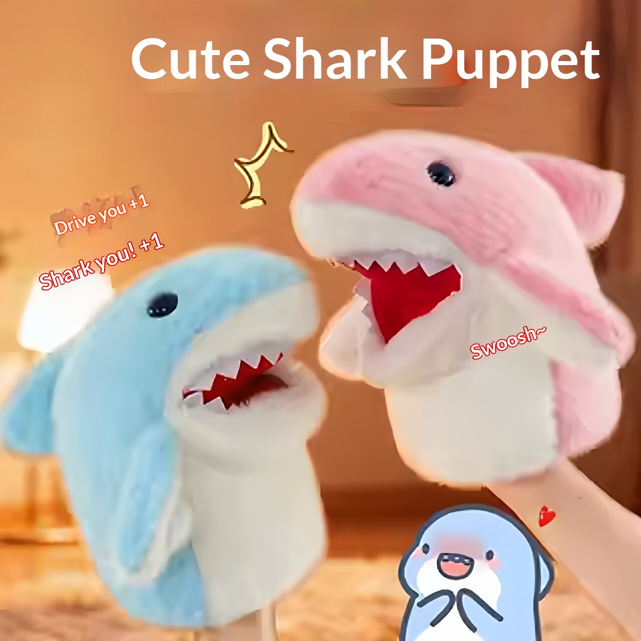 Shark Hand Puppet Plush Shark  - Prank Toys 评论和价格