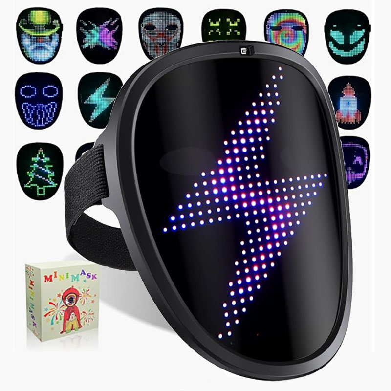 LED Mask with Gesture Sensing  - Led Purge Mask Halloween 评论和价格
