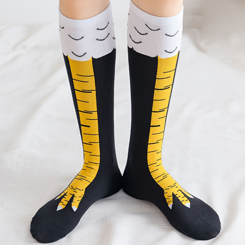1 Pairs Women Knee High Socks  - Funny Chicken Leg Socks 评论和价格