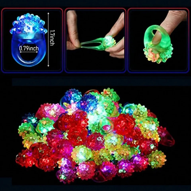 20/30/50pcs Glowing Rings LED  - Glow In The Dark Party Glasses 评论和价格