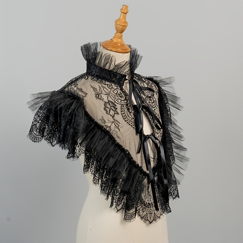 Gothic Style Lace Tulle False  - Costumes 评论和价格