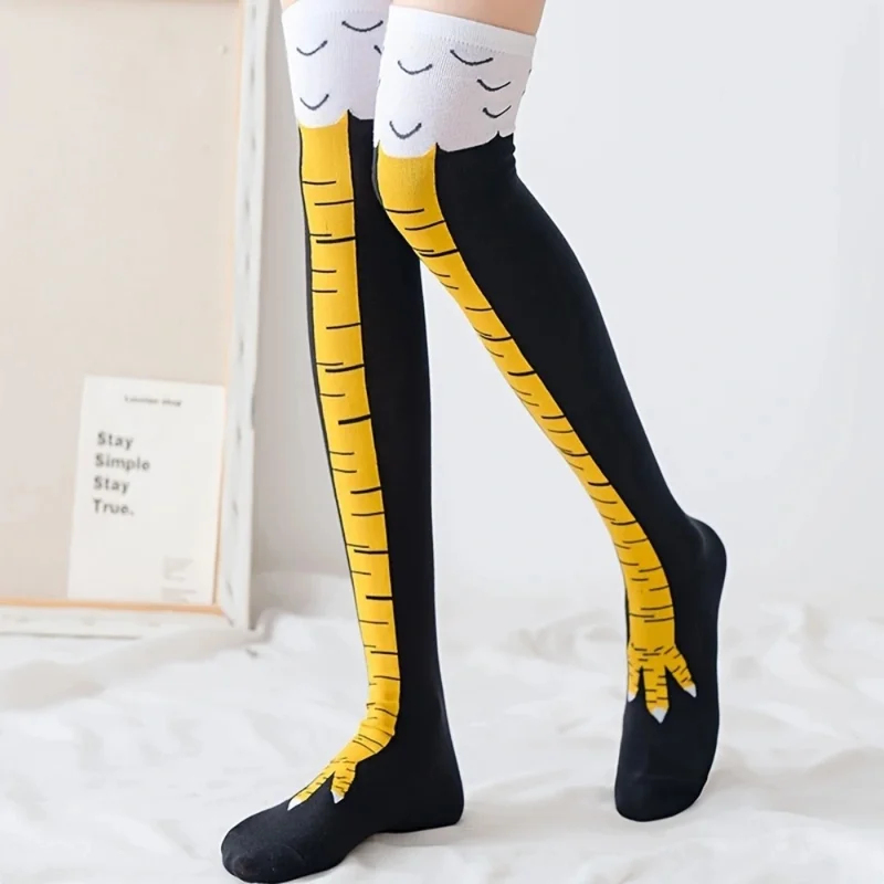 1/2pairs Chicken Paws Feet Lon - Funny Chicken Leg Socks 评论和价格