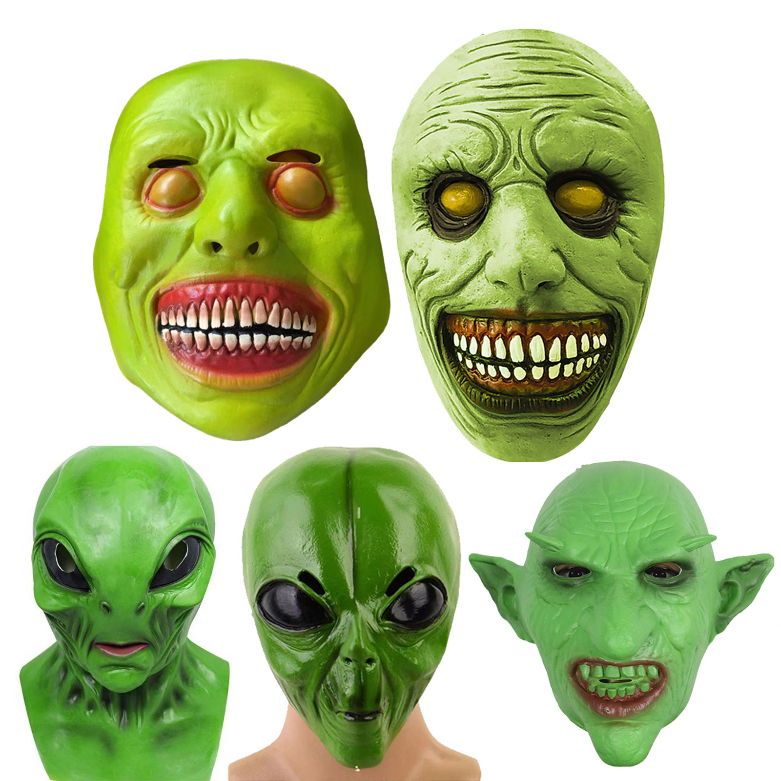 Halloween Alien Mask Realistic - Latex Alien Mask Realistic 评论和价格