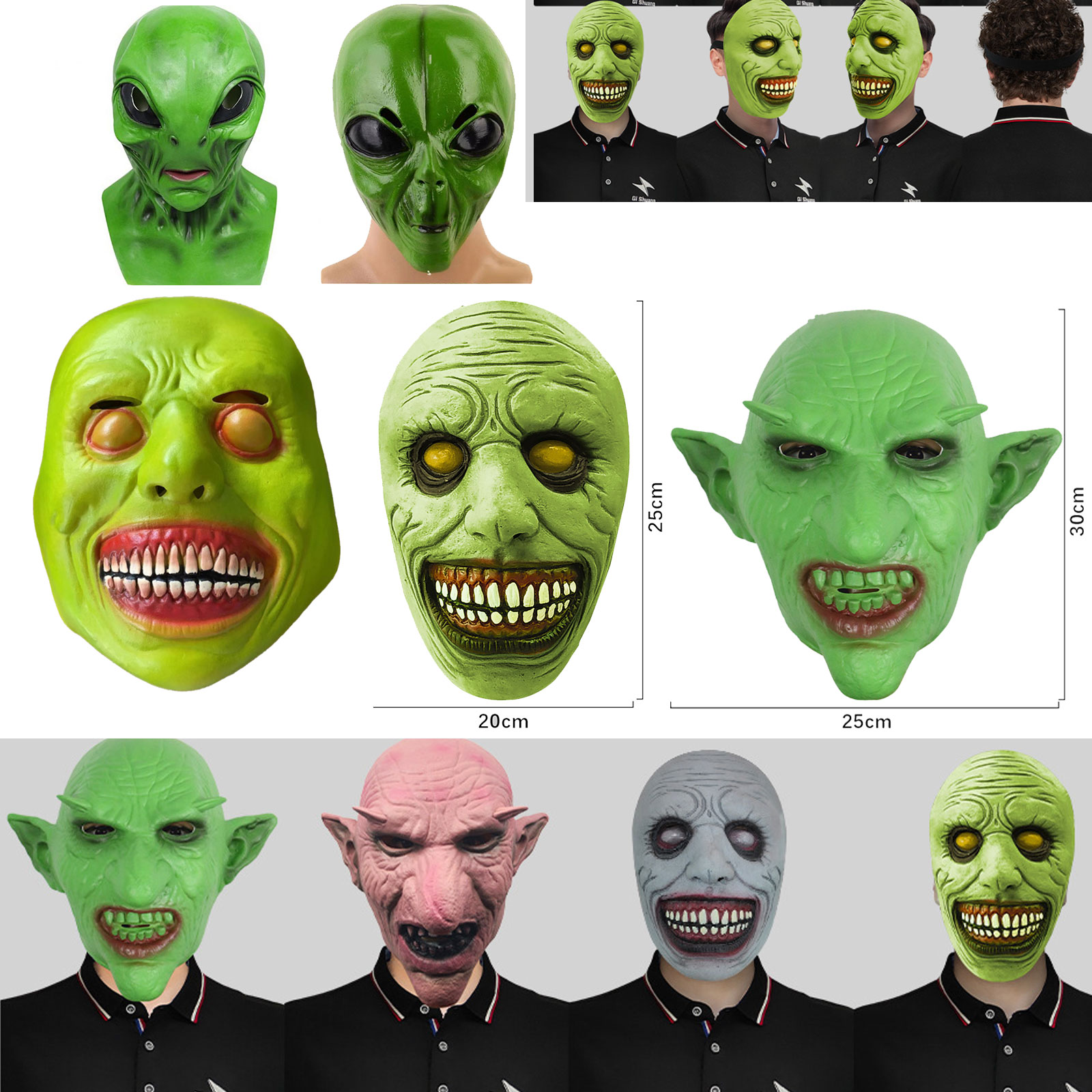 Halloween Alien Mask Realistic - Latex Alien Mask Realistic 评论和价格