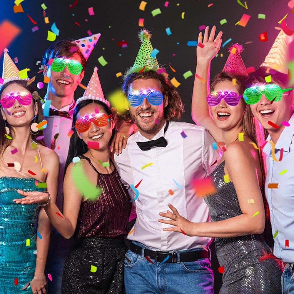 LED Glasses 6 Neon Colors Glow - Glow In The Dark Party Glasses 评论和价格