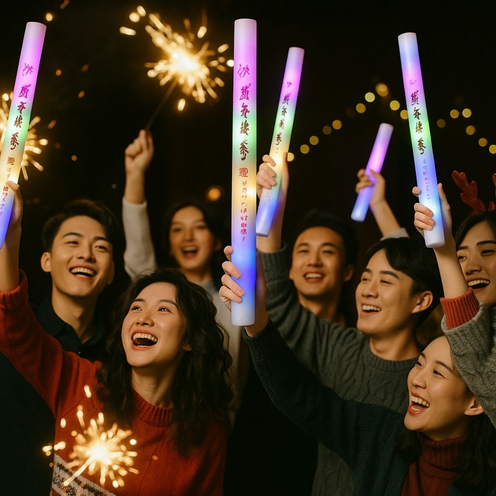 Atmosphere Props Colorful Spon - Flashing Led Foam Sticks Party 评论和价格