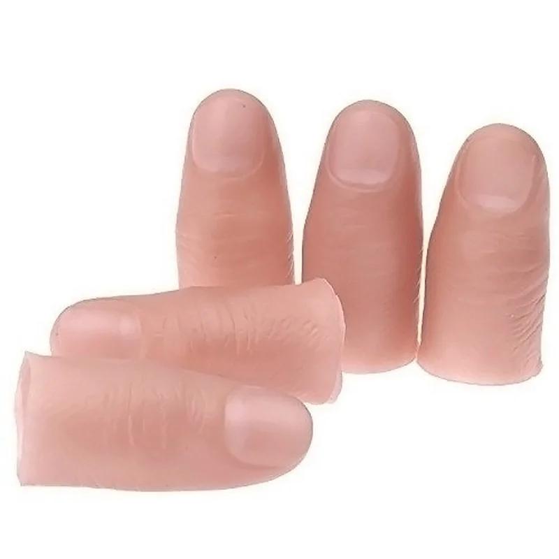 5Pcs/Set Fakes Soft Thumb Tip  - Thumb Tip Magic Trick Set 评论和价格