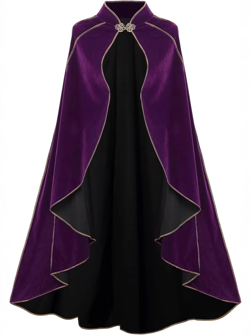 Gold Trimmed Medieval Plush Cl - Medieval Renaissance Dress Women 评论和价格