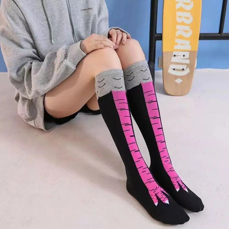 Chicken Paws Feet Long Socks W - Funny Chicken Leg Socks 评论和价格