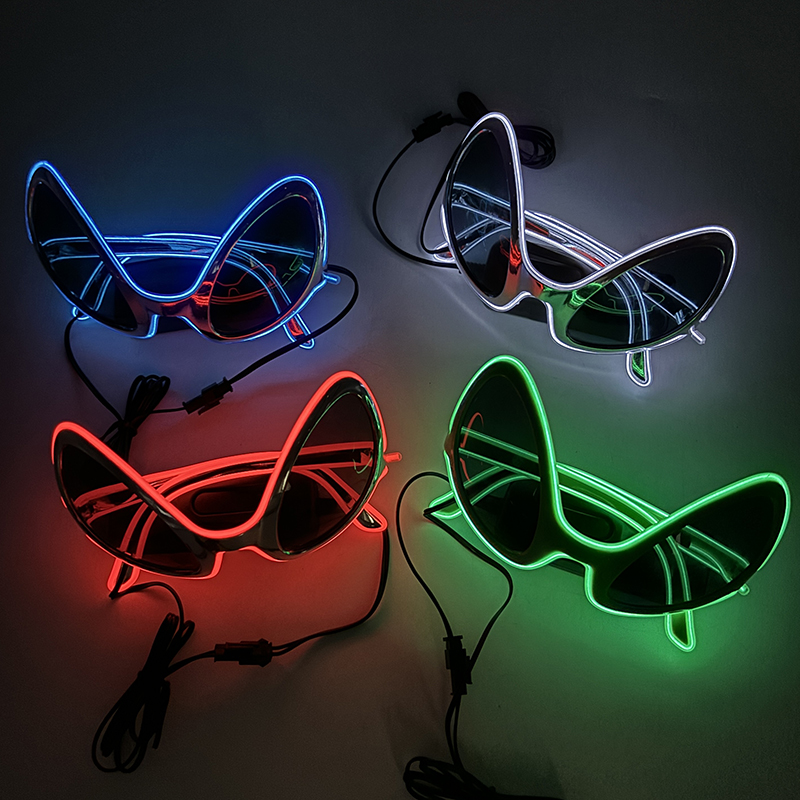 Cool Light Up LED Alien Glasse - Glow In The Dark Party Glasses 评论和价格
