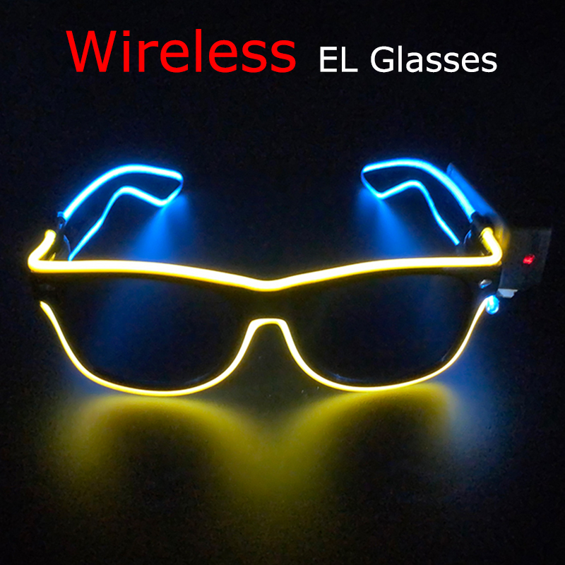 Wireless Cool LED Sunglasses f - Glow In The Dark Party Glasses 评论和价格