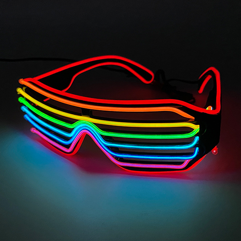 Fluorescent Colorful Glowing G - Glow In The Dark Party Glasses 评论和价格